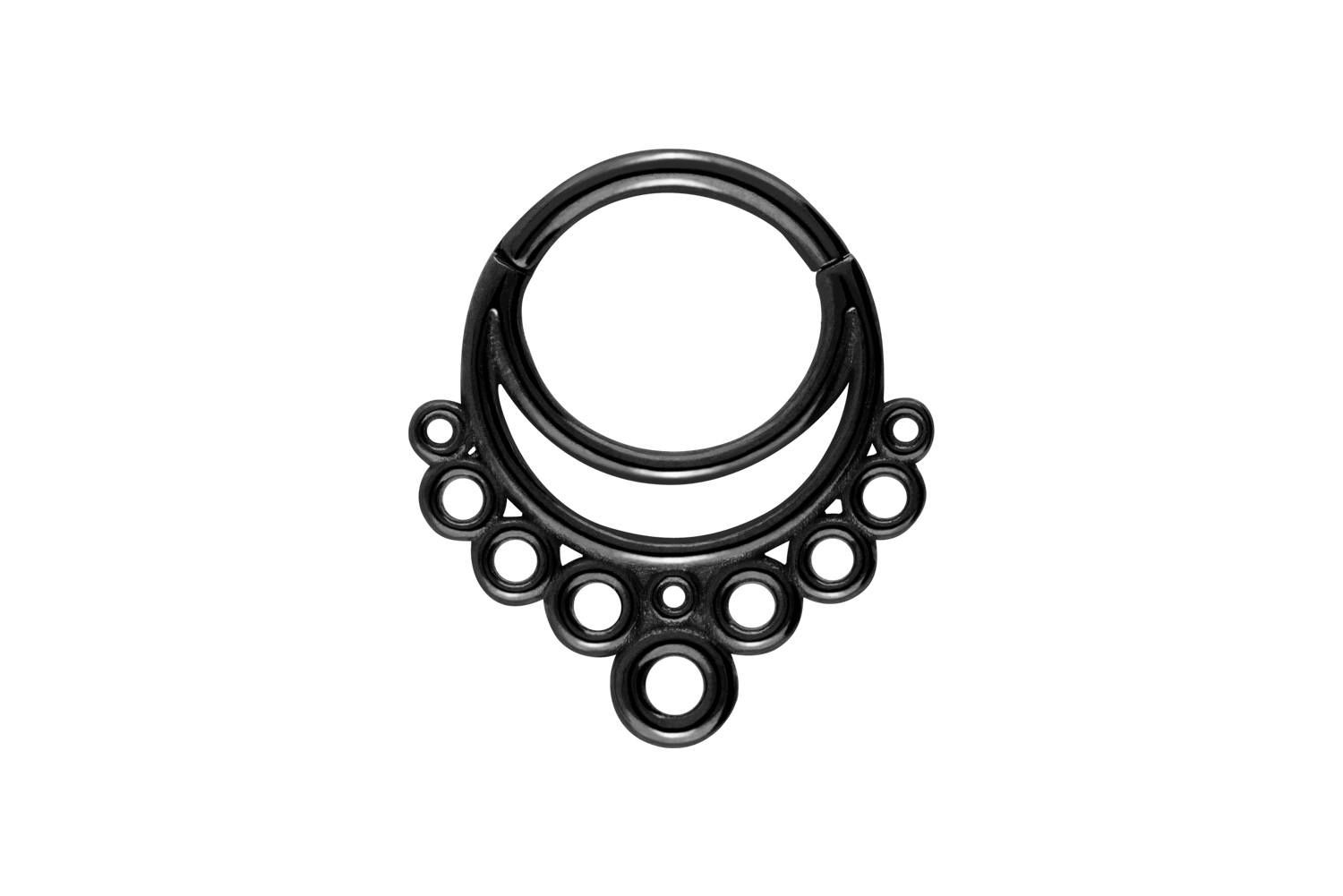 Chirurgenstahl Segmentring Clicker Piercing 2 RINGE + 10 KREISE